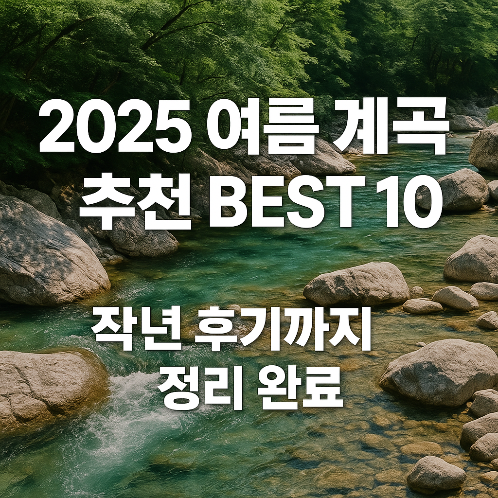 2025 여름 계곡 추천 BEST 10｜작년 후기까지 정리 완료!