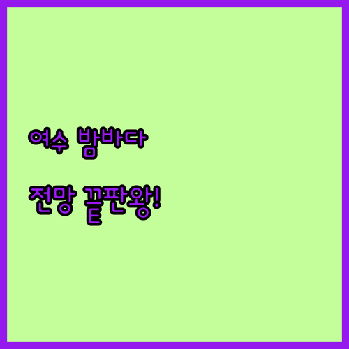 여수 밤바다 전망 좋은 호텔 베스트 ..