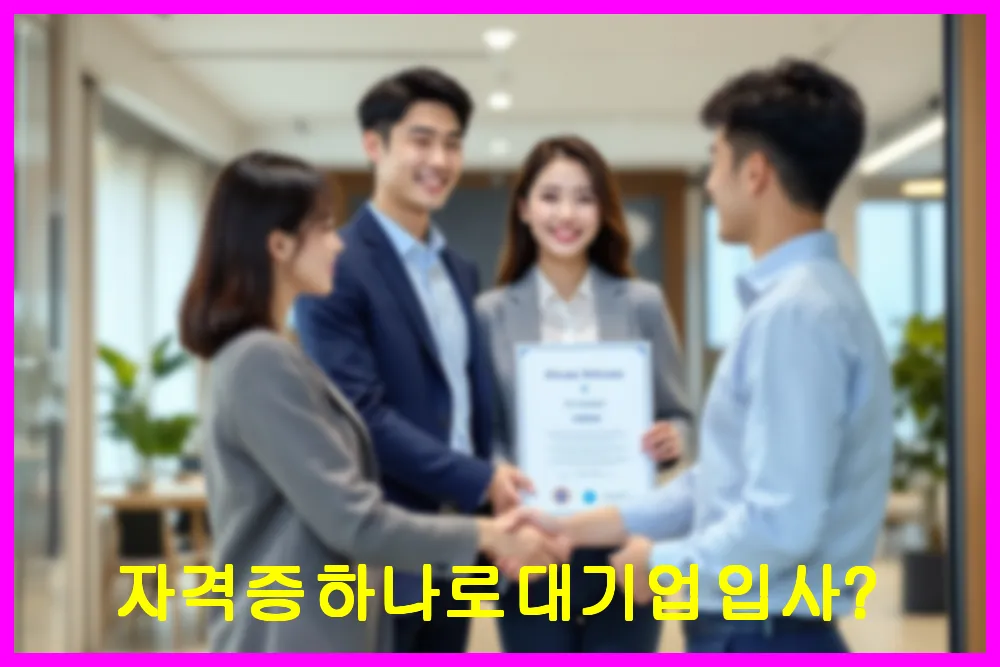 자격증 하나로 대기업 입사?