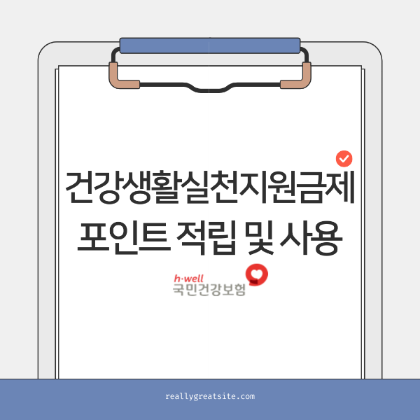 건강생활실천지원금제 포인트적립