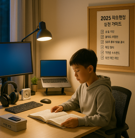 공부에 집중되는 집에서의 학습 환경 만들기 – 2025 실천 가이드
