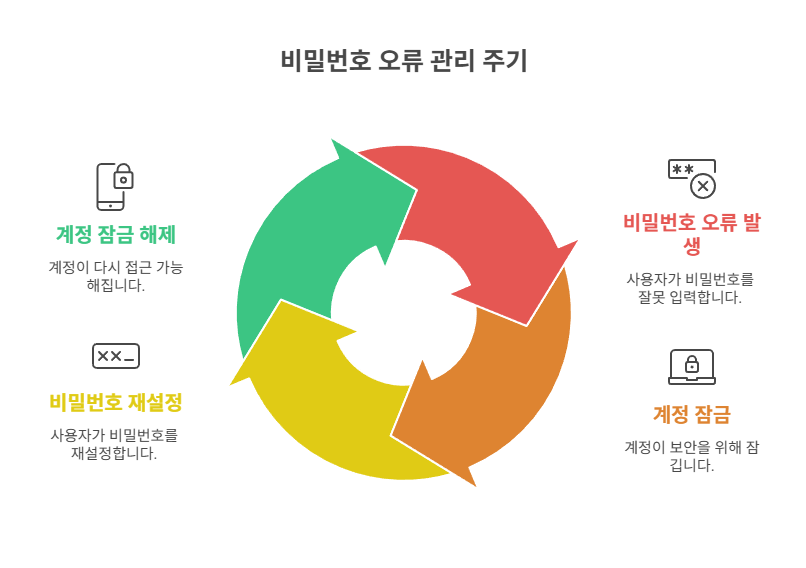 비밀번호 입력 오류, 5회 틀리면 어떻게 될까?