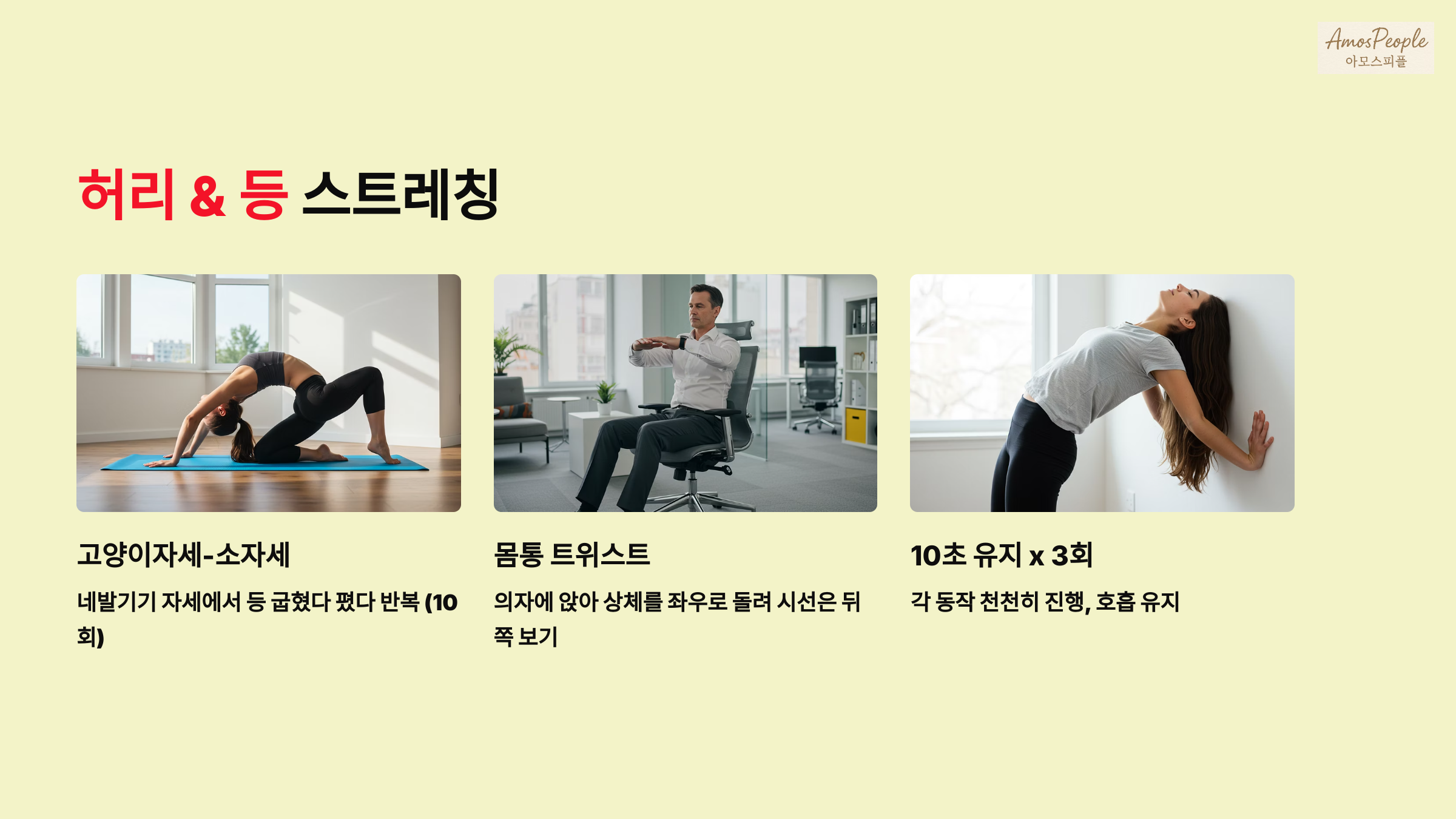 허리 &amp; 등 스트레칭