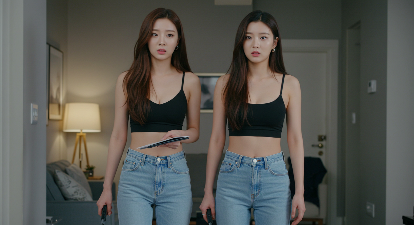 가정 방문중인 여자둘