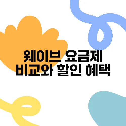 웨이브 요금제 비교와 할인 혜택, 가입 및 이용방법의 장단점 안내입니다