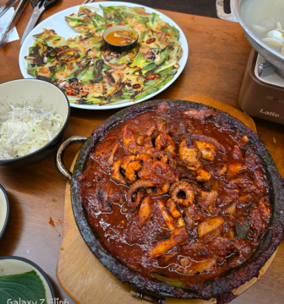 돌판낙지와 파전