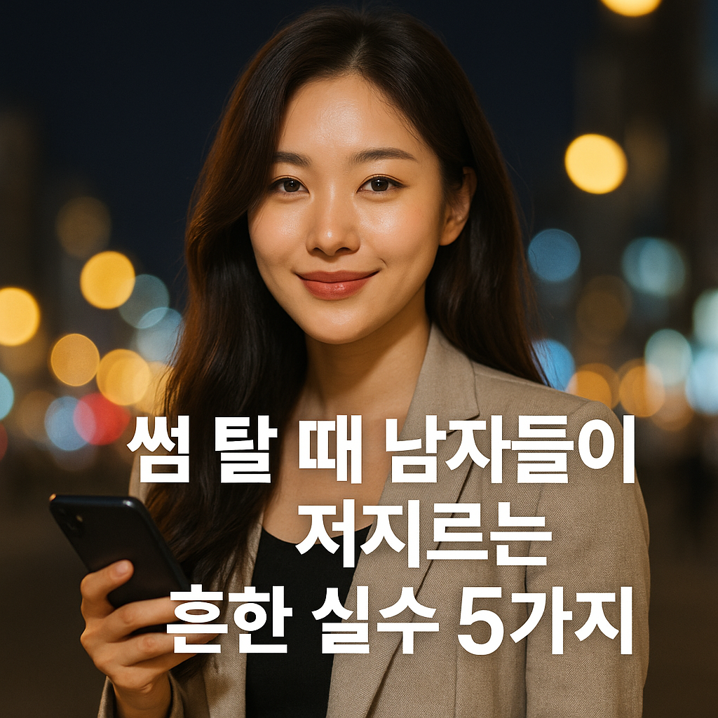 썸 탈 때 남자들이 많이 하는 실수 5가지