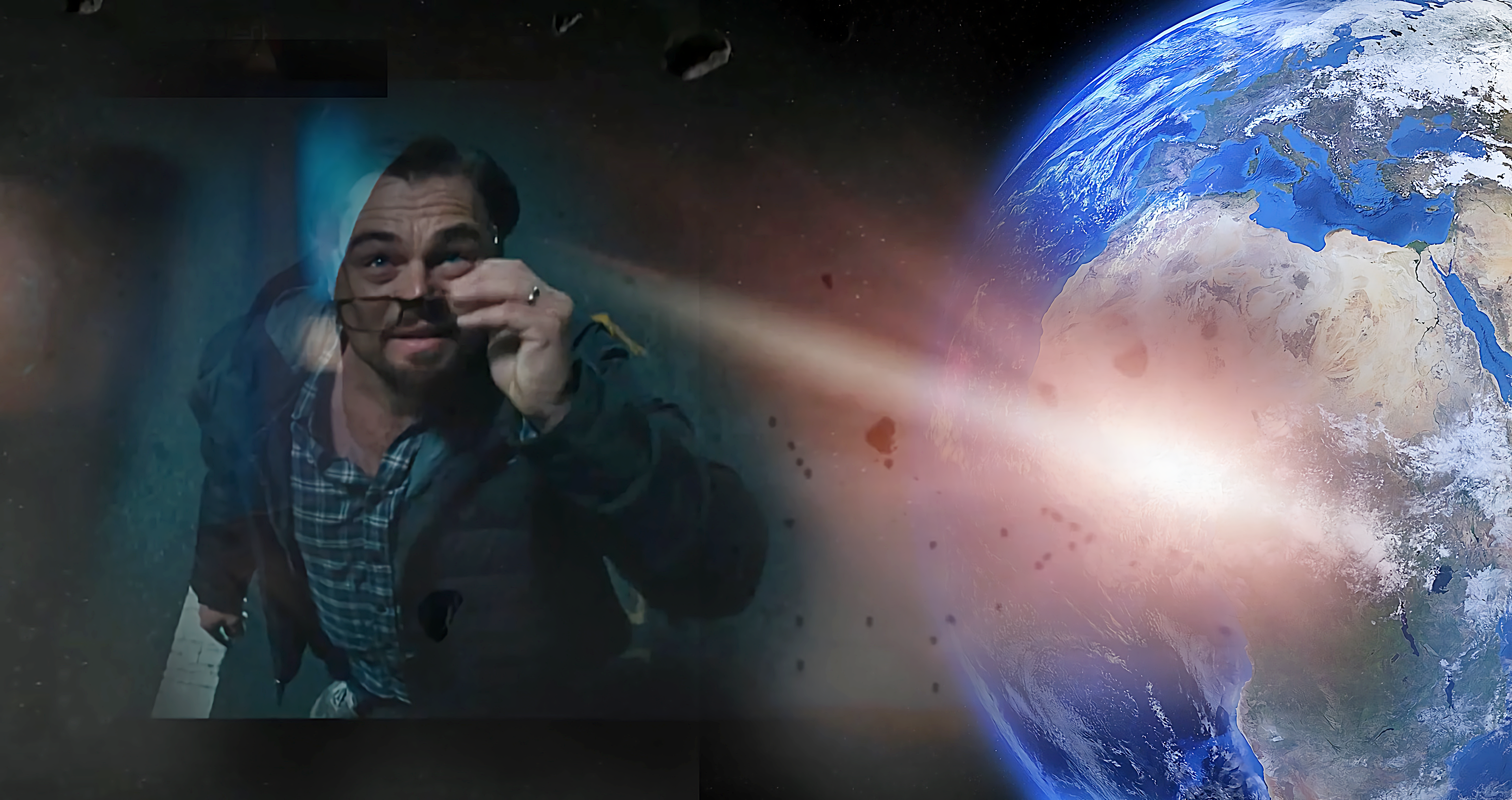 지구와 거대행성이 충돌한다는 영화 돈룩업 이미지