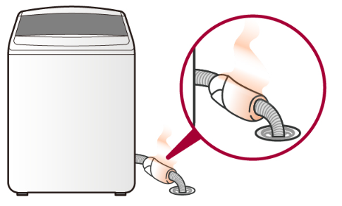세탁통과 배수 호스 녹이기