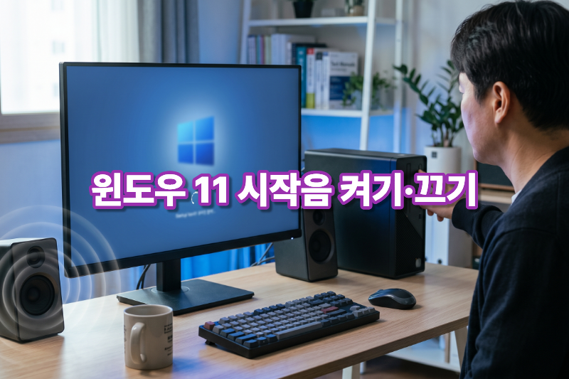 윈도우 11 부팅 시 재생되는 시작음을 활성화하거나 끄는 방법