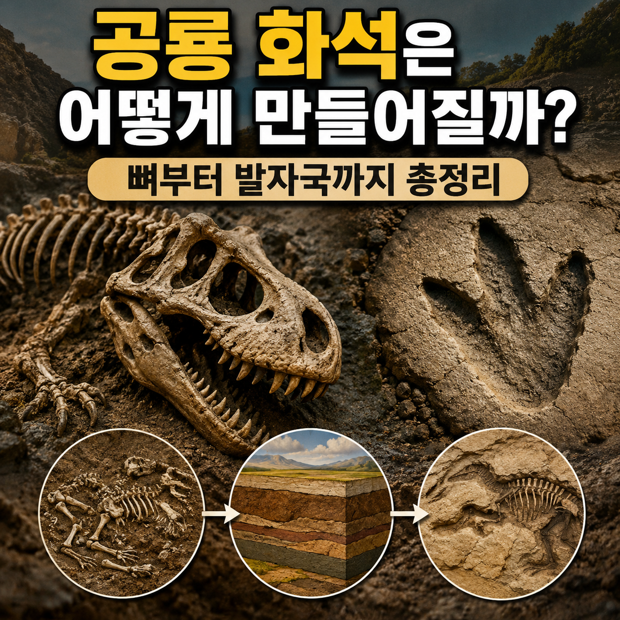 공룡 화석은 어떻게 만들어질까