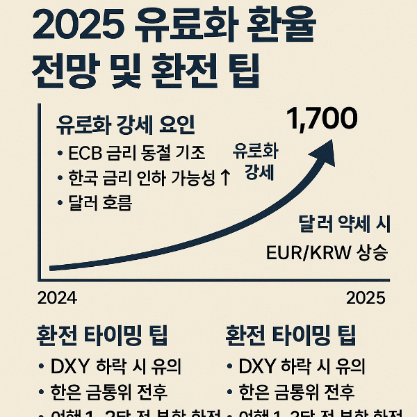 2025 유로화 환율 전망 &amp; 환전 타이밍 팁