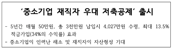 중소기업 재직자 우대 저축공제 조건 자격 대상 가입방법