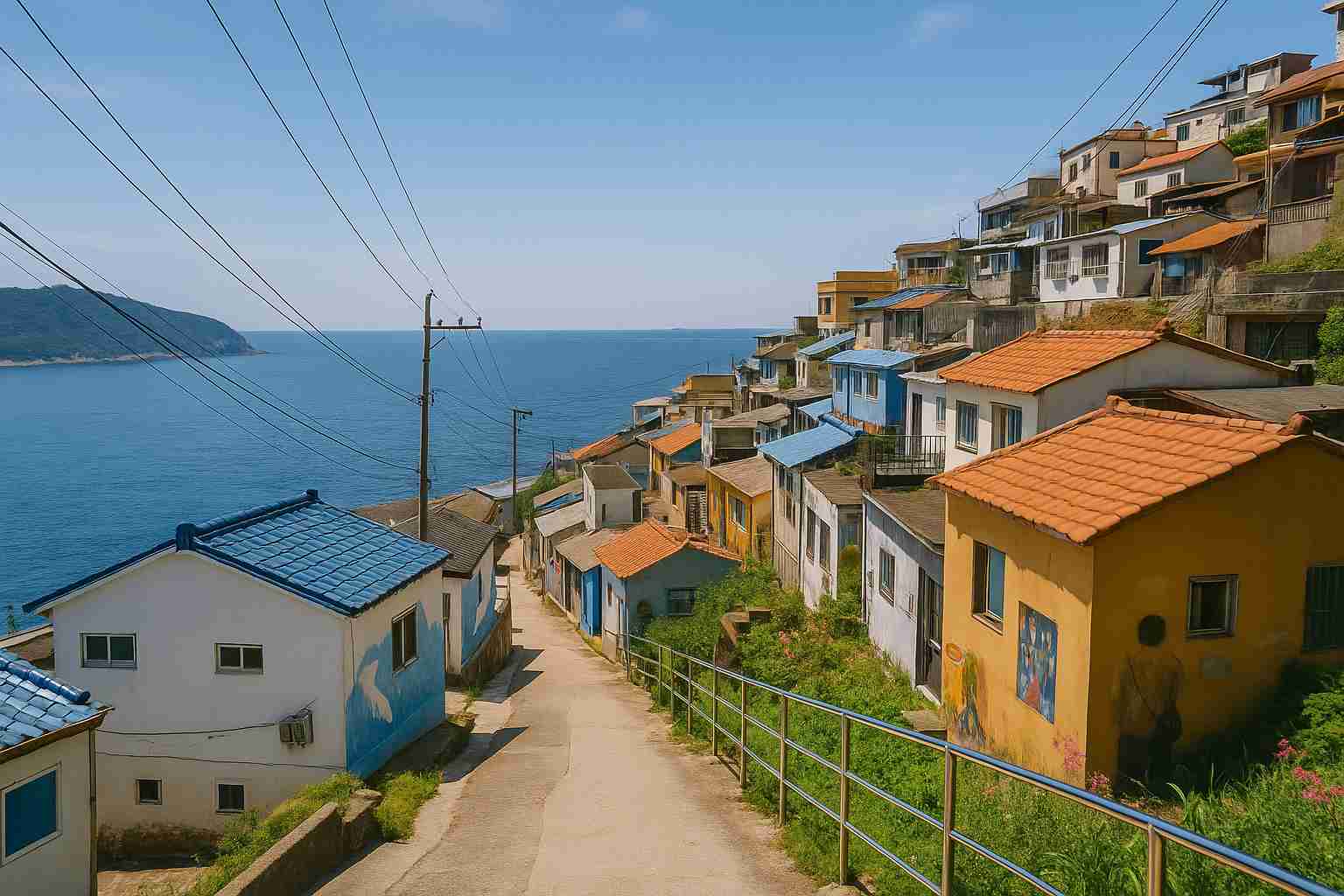 부산 영도 흰여울문화마을 골목 감성