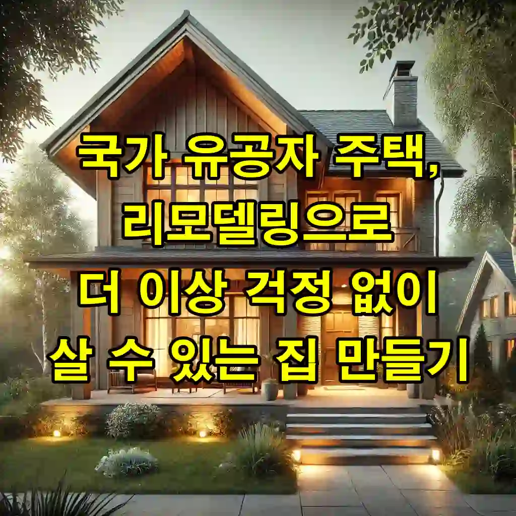 국가 유공자 주택, 리모델링으로 더 이상 걱정 없이 살 수 있는 집 만들기