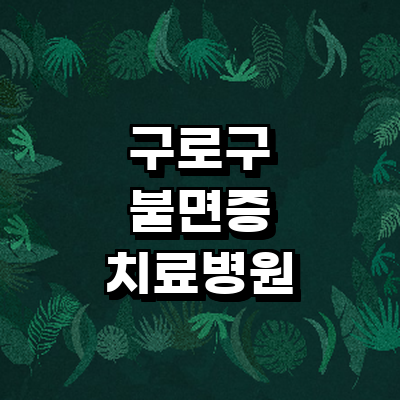 서울 구로구 불면증