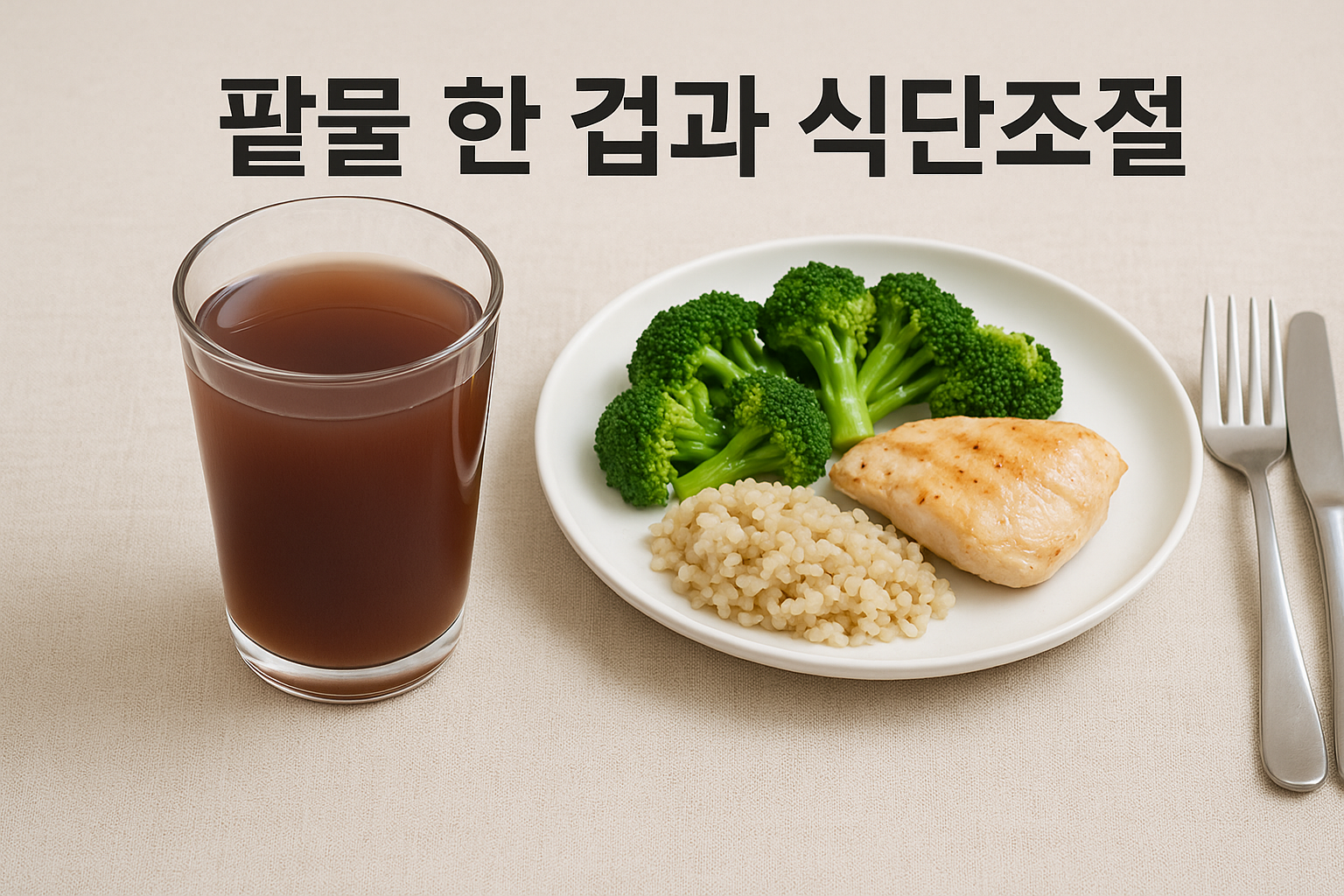 팥물 한컵과 식단조절