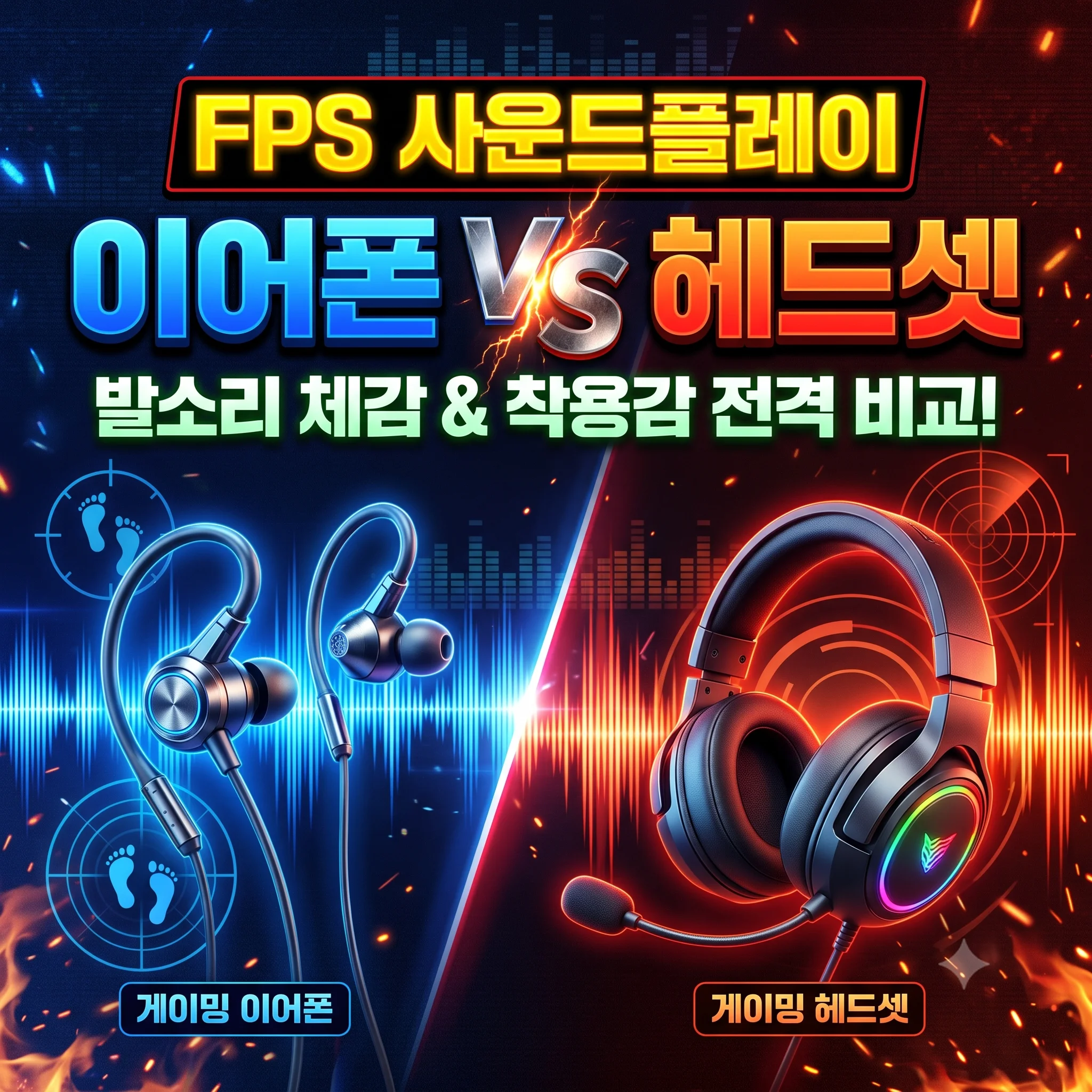 FPS 사운드플레이 전용 게이밍 이어폰 vs 헤드셋 비교 및 발소리 사플 가이드