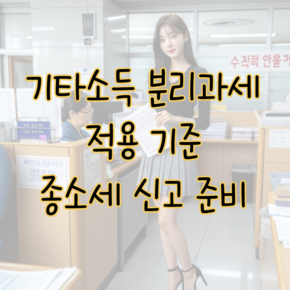 종합소득세 신고 준비 ❘ 기타소득 분리과세 적용 기준 쉽게 이해하기 표지