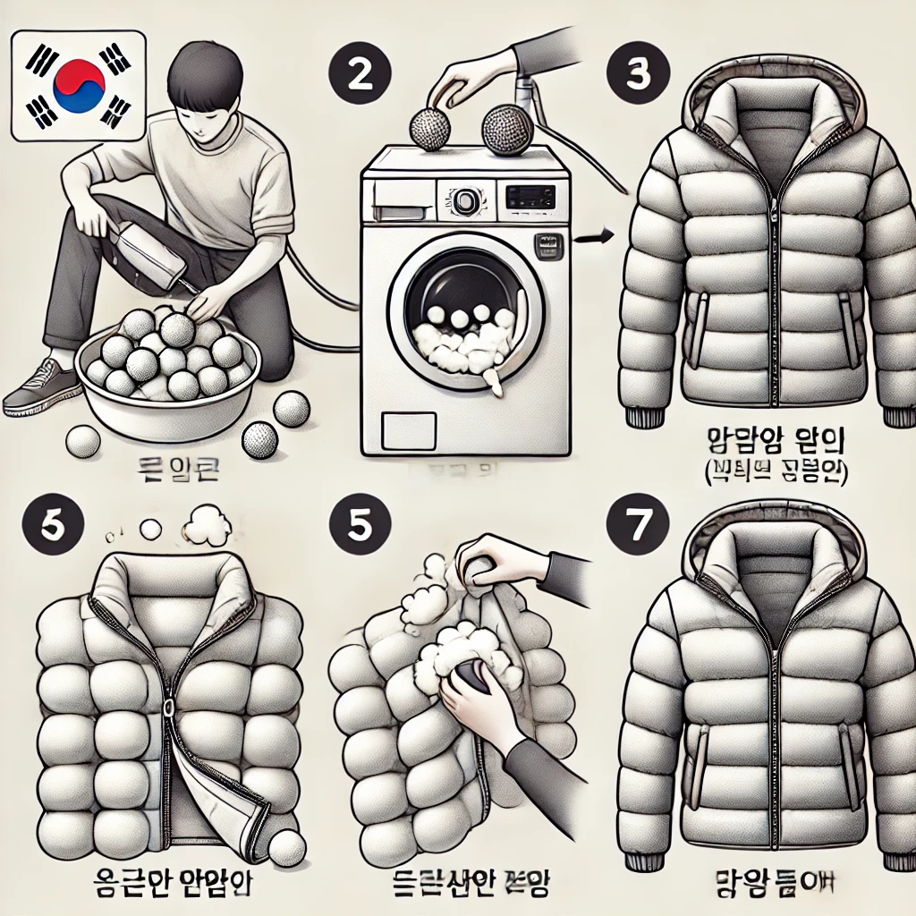 다운패딩 복원 AI 이미지