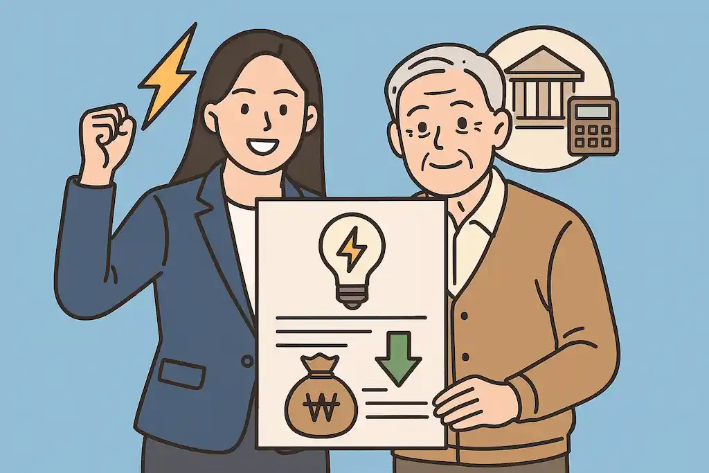 전기세 감면 대상인 고령자 인포그래픽