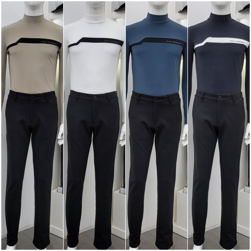 핑 핑골프티셔츠 KQF BK 남성 기모 배색 하이넥 긴팔 이너 티셔츠 112B3TI902