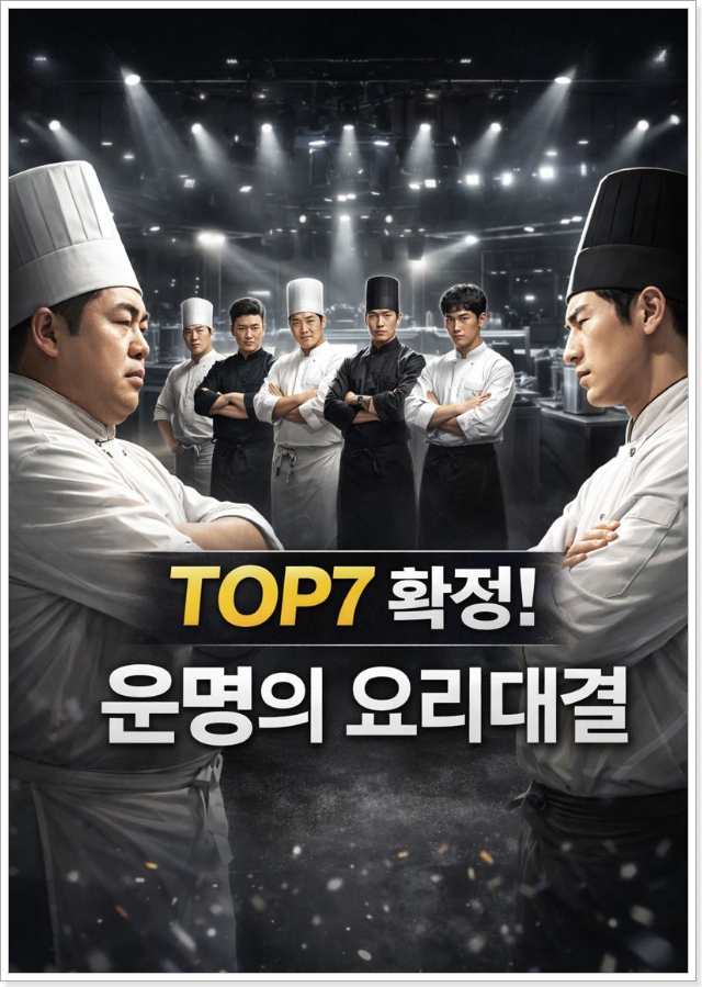 &lsquo;흑백요리사2&rsquo; TOP7 확정