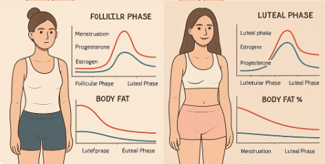 호르몬, 생리주기, 체지방률 관련 사진