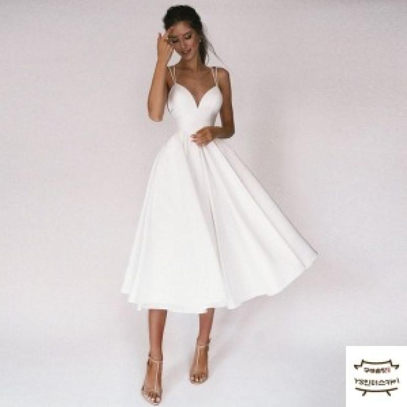 미니웨딩드레스 결혼식 셀프웨딩 시상식드레스 원피스 촬영 u