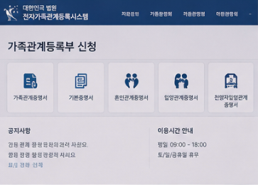 가족관계증명서 인터넷발급
