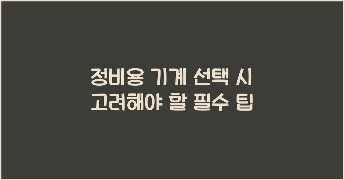 정비용