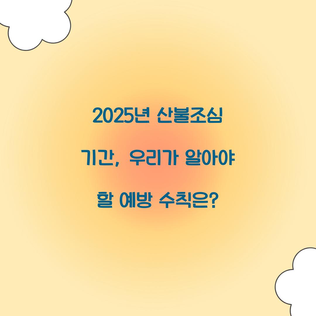 2025년 산불조심 기간
