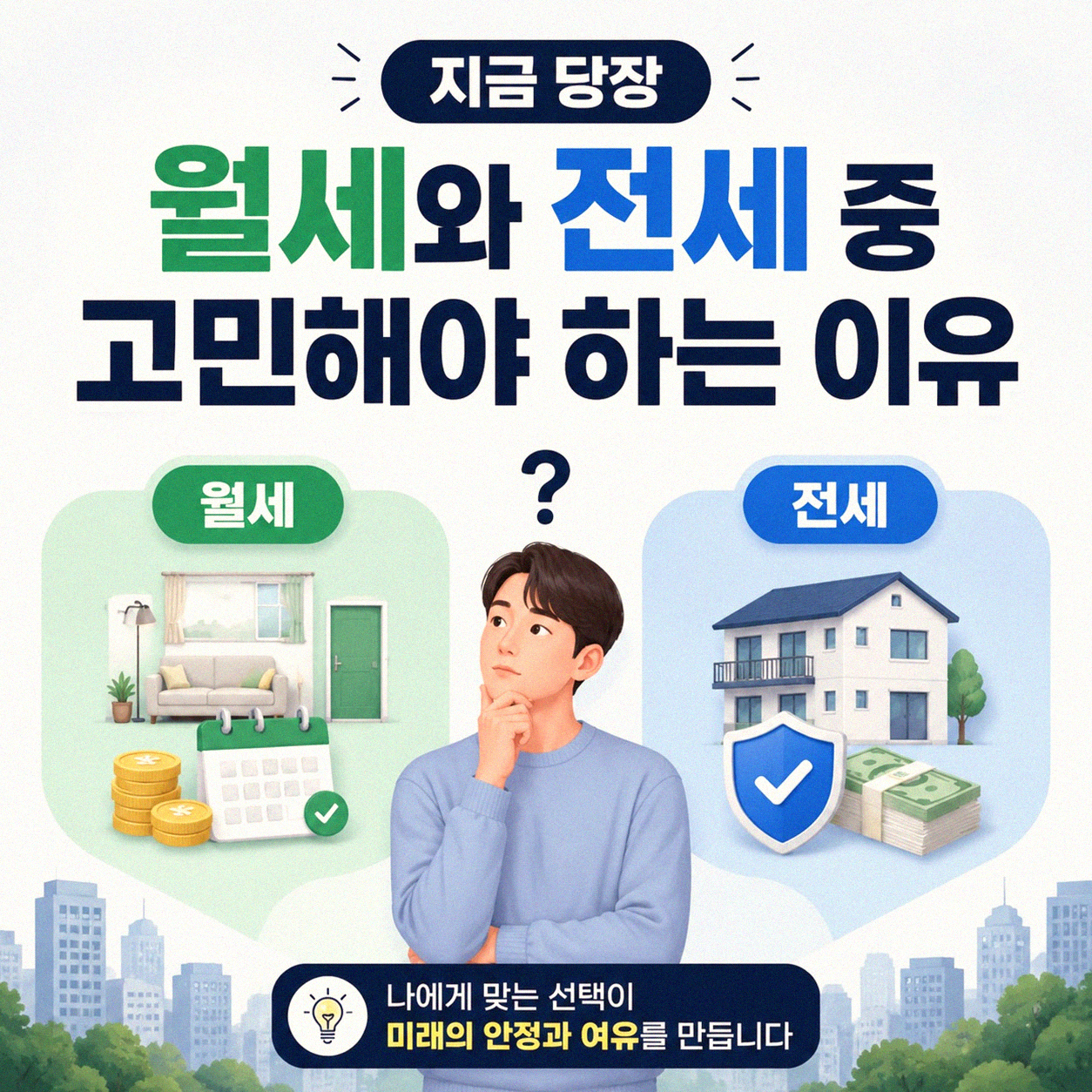 월세와 전세, 지금 무엇을 선택하는 것이 더 나을까요