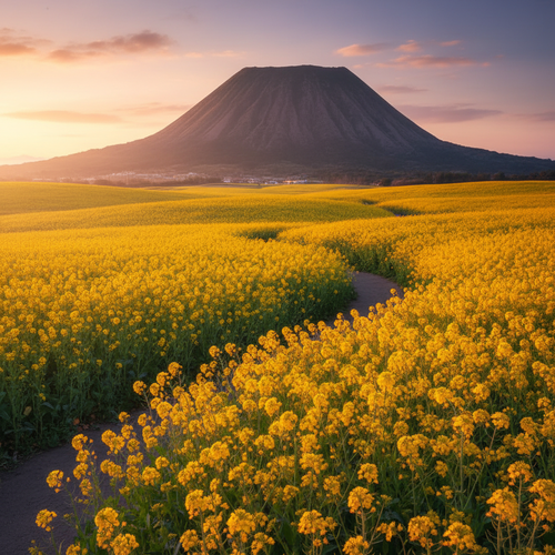 산방산 아래 유채꽃길: 인생샷 명소에서 추억 만들기