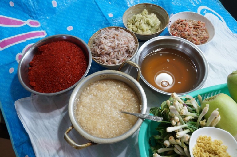 절임재료모음