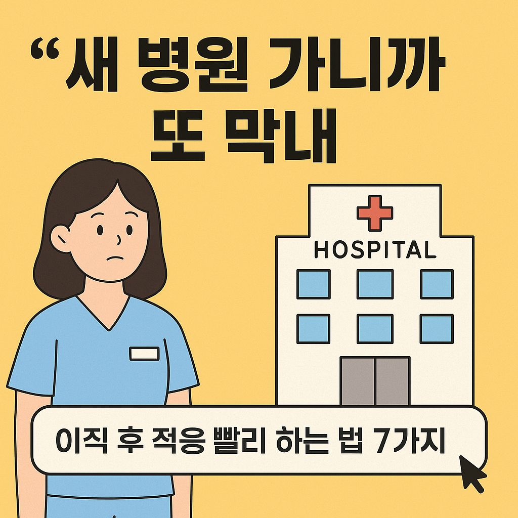 간호사 이직 시리즈 20편: "새 병원 막내 스트레스 끝"