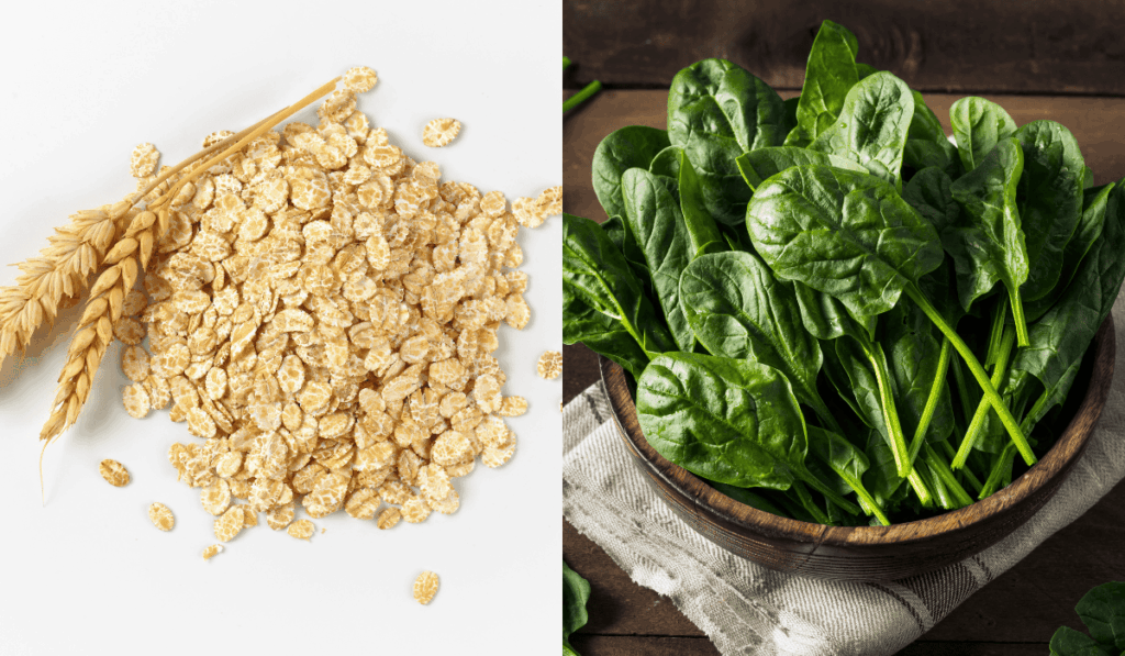 갱년기 Menopause에 도움되는 귀리와 시금치