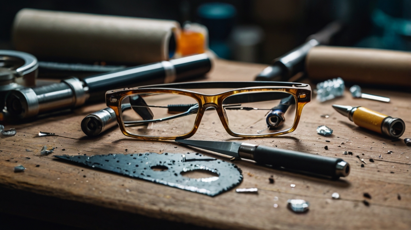 자가 안경수리 vs 전문가 수리 참고 사진