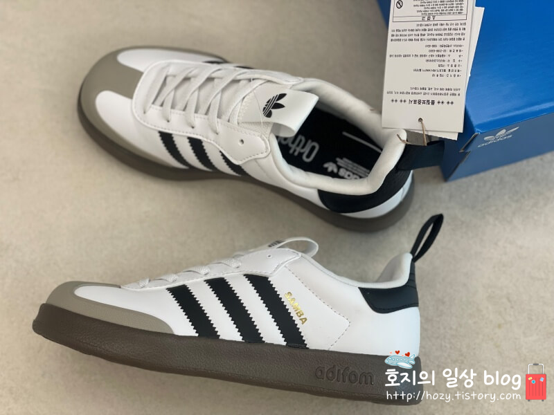 아디폼 삼바360키즈 화이트색상