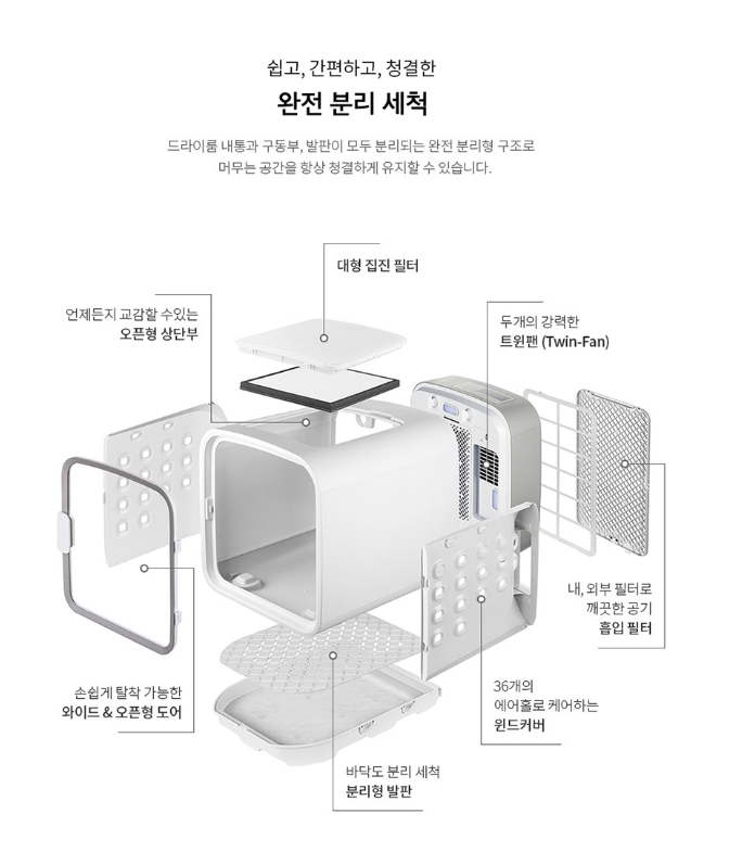 넬로 펫 에어샤워 완전 분리 구조도
