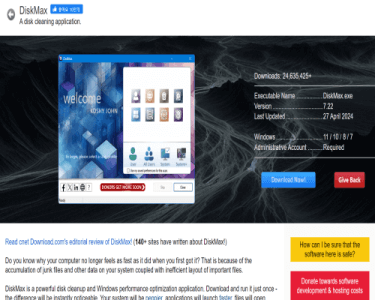 diskmax 윈도우 성능 최적화 무료 프로그램