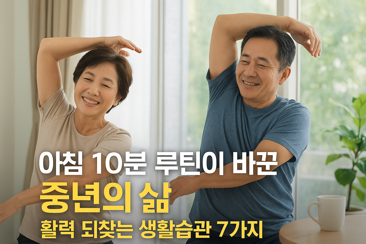 아침 10분 루틴 활력 생활습관 7가지