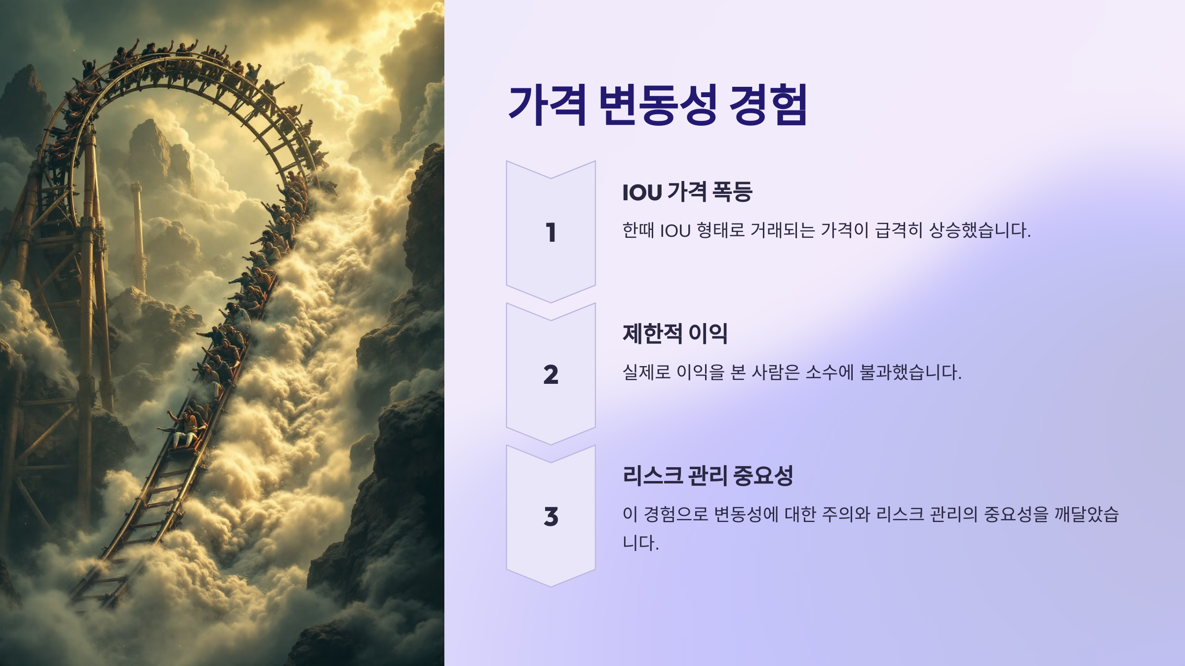가격 변동성 경험