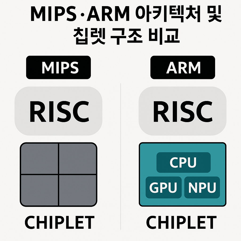 MIPS / ARM 칩렙 구조 비교 인포그래픽