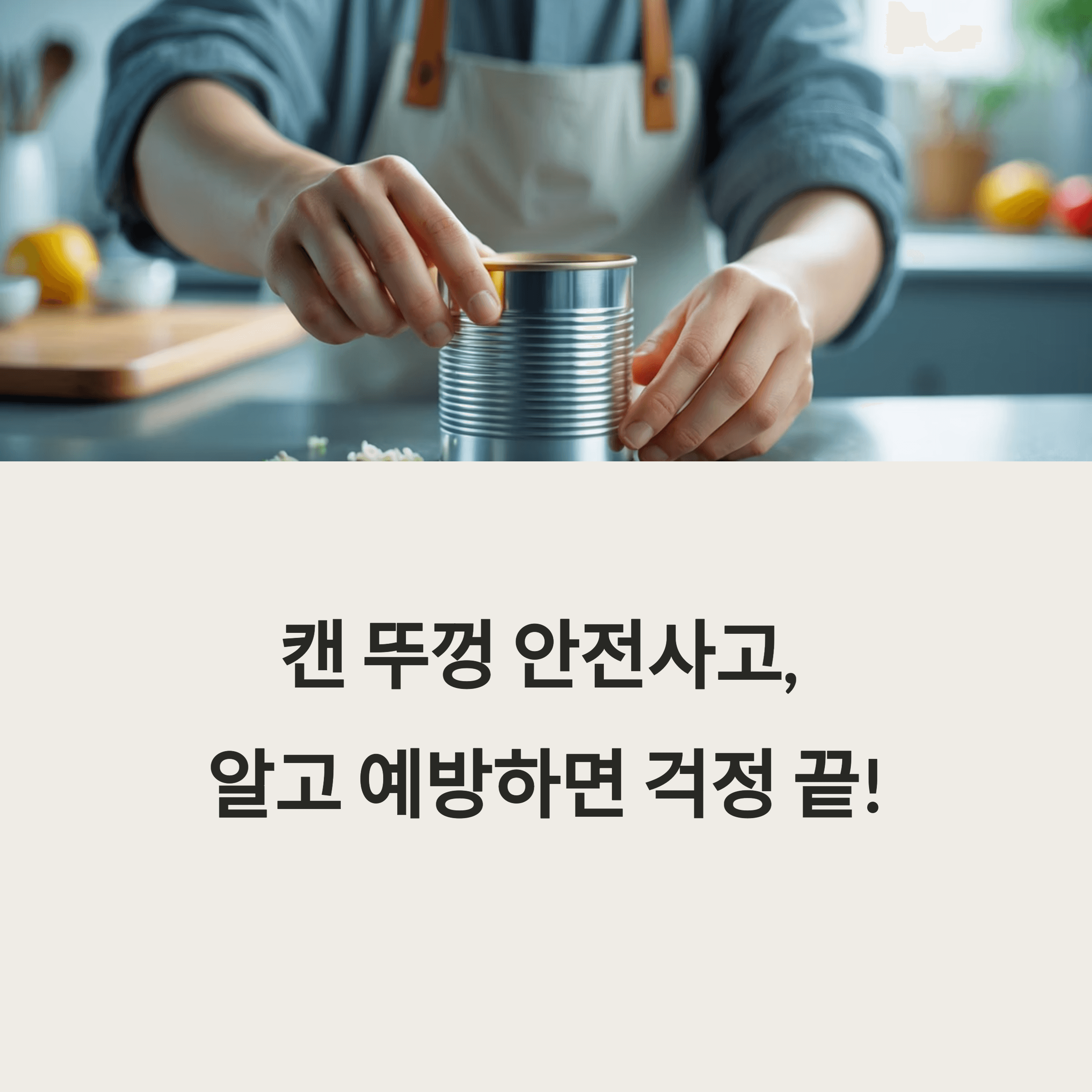 캔 뚜껑 안전사고 알고 예방하는 방법
