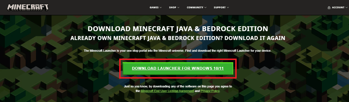 마인크래프트 무료 다운로드 방법