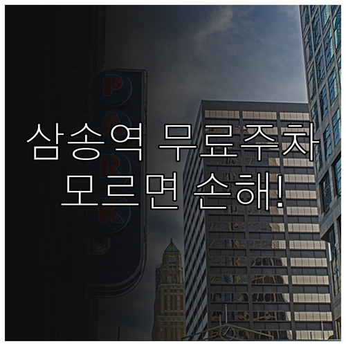 삼송역 주변 무료 주차 공간 및 상가..