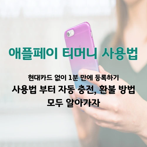 애플페이 티머니 사용법