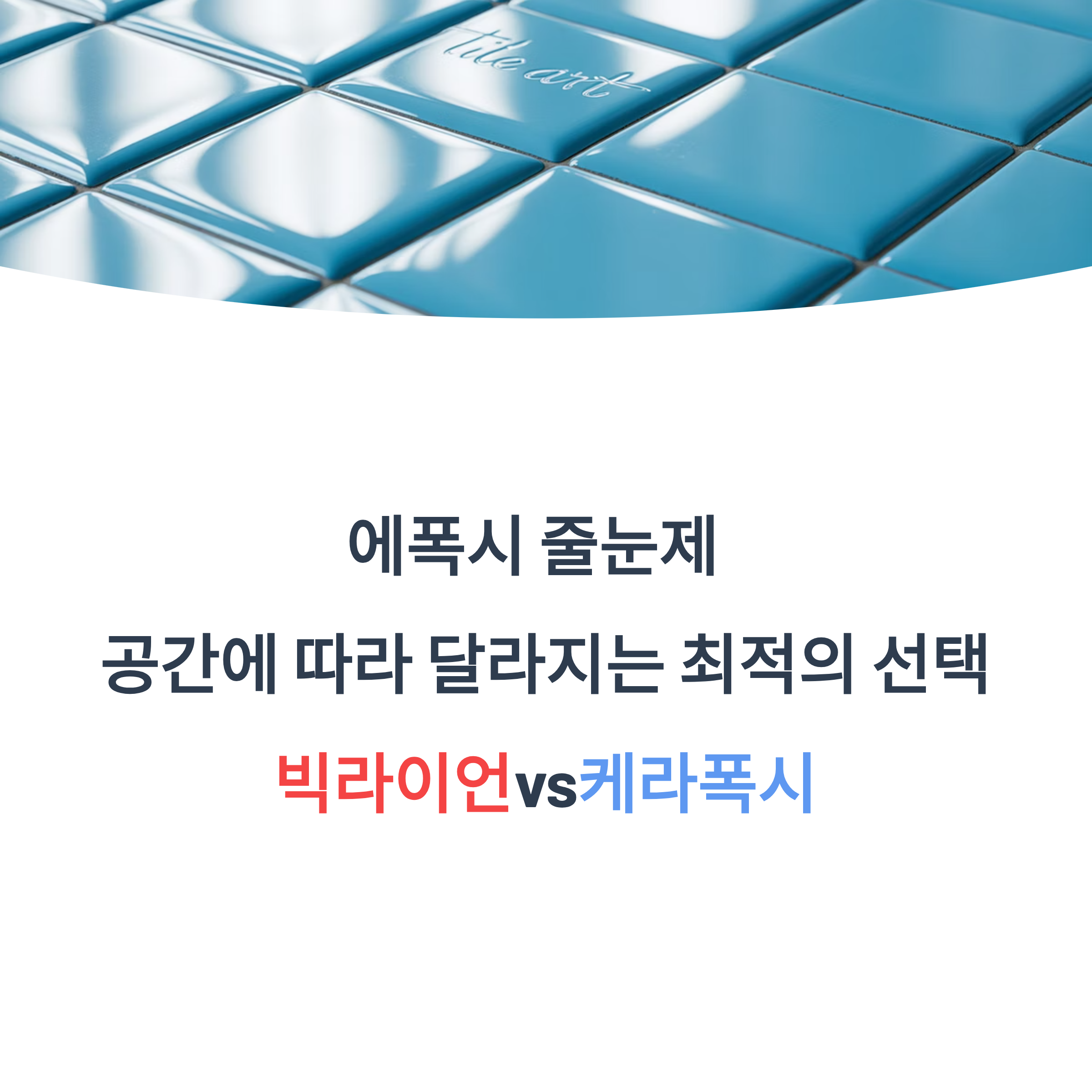 에폭시 줄눈제 어디에 써야 할까? 위생엔 빅라이언, 작업엔 케라폭시!
