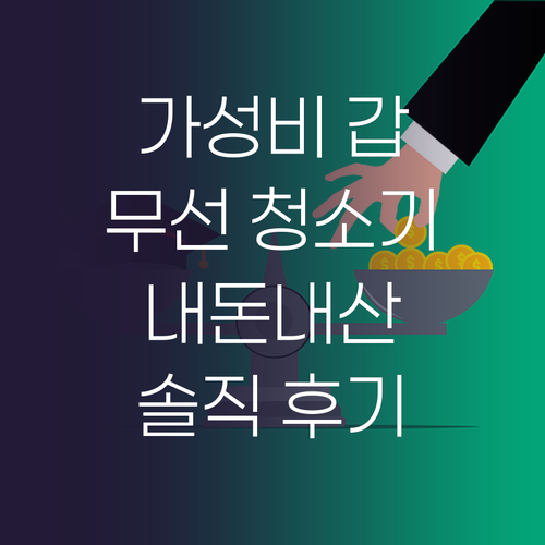 가성비 무선 청소기 추천! 내 돈 주..